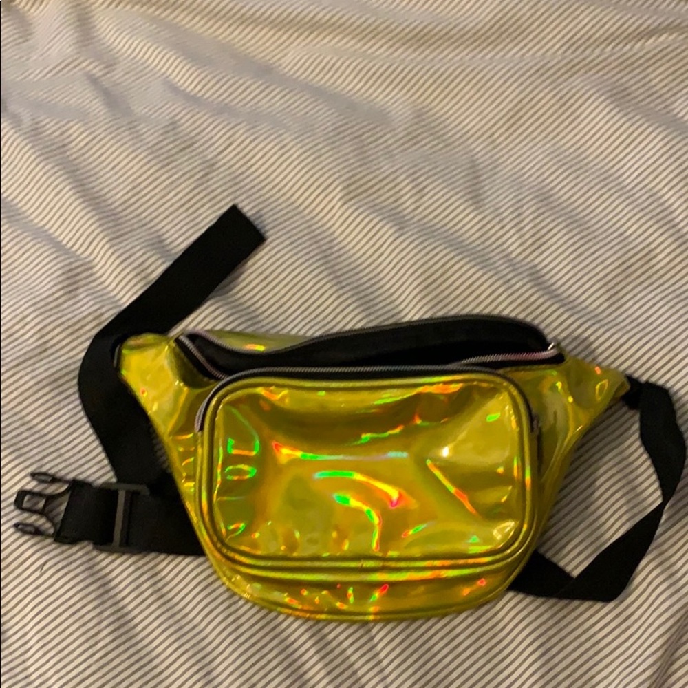 Yellow/Holographic Fannypack/bum bag